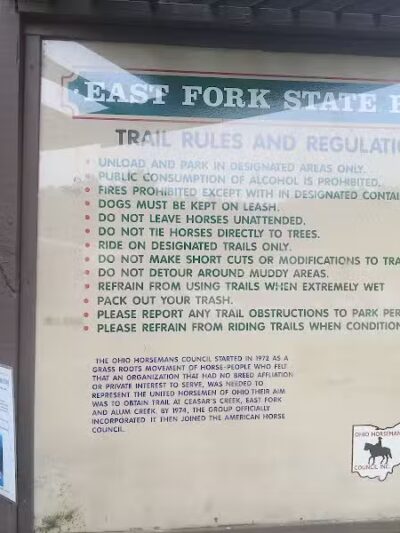 East Fork Lake State Park Bridle Trail Parking - Batavia, OH