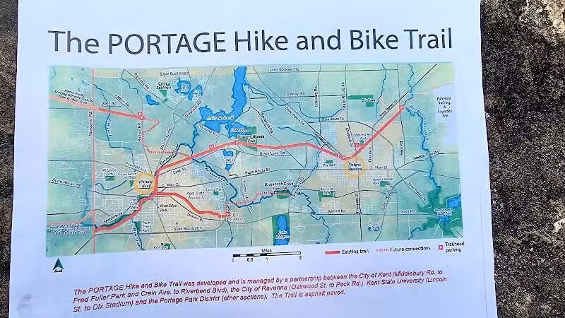 The Portage Hike & Bike Trail - Lake Rockwell Trailhead - Kent, OH