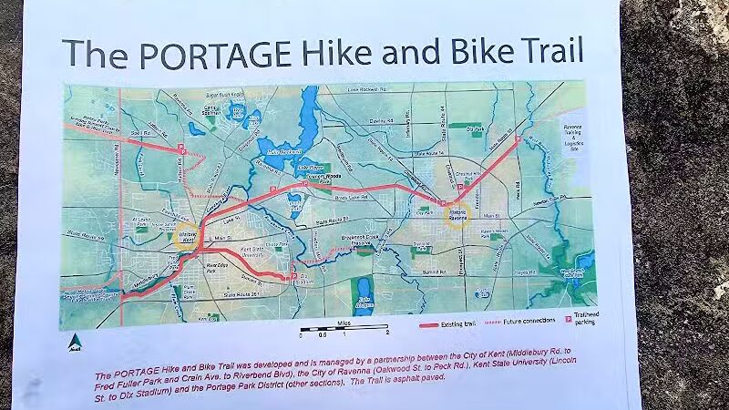 The Portage Hike & Bike Trail - Lake Rockwell Trailhead - Kent, OH