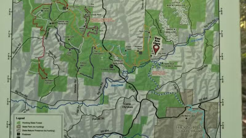 Chapel Cave Trail Head and Rappelling Area Parking - Logan, OH