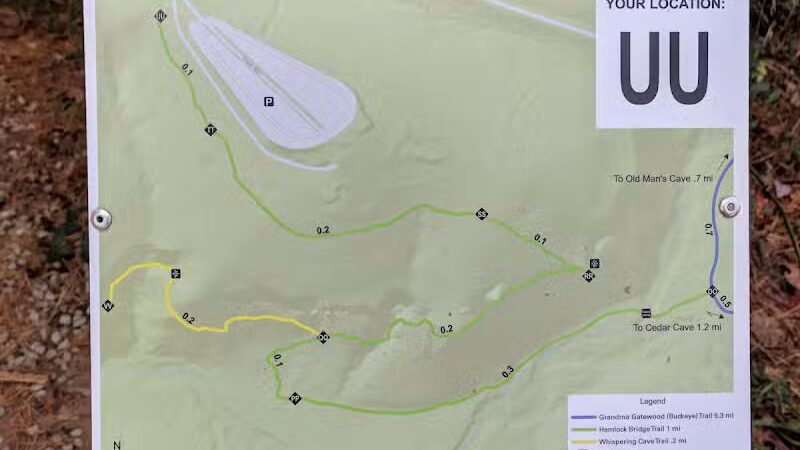 Whispering Cave Trail Head - Logan, OH
