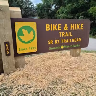 Bike & Hike Route 82 Trailhead Parking - Northfield, OH