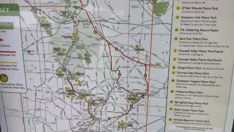 Bike & Hike Route 82 Trailhead Parking - Northfield, OH