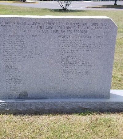 Aiken County Veterans Memorial Park - Aiken, SC