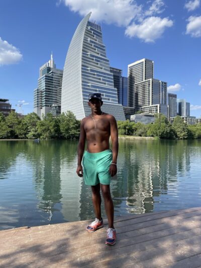 Dog Launch at Vic Mathias Shores - Austin, TX