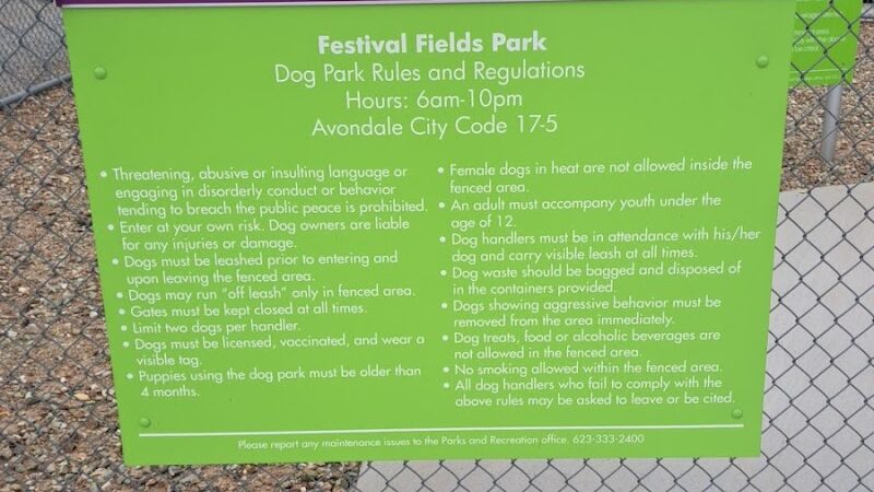 Avondale Festival Fields Dog Park - Avondale, AZ