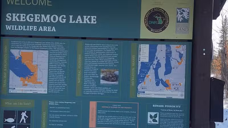 Skegemog Lake Wildlife Area North Shore Pathway Trail Head - Rapid City,