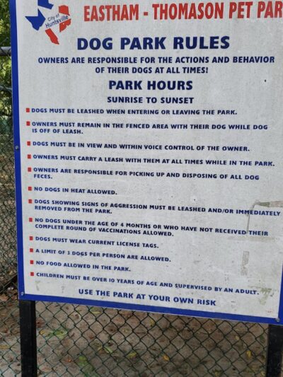 dog park - Huntsville, TX