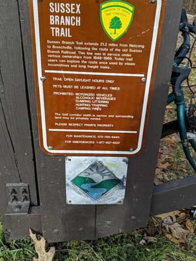 Sussex Branch Trail Parking - Lafayette Township, NJ