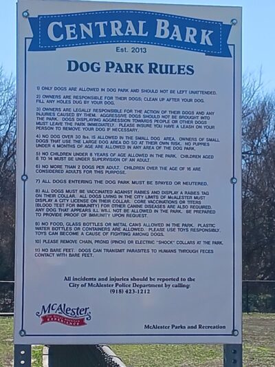 McAlester Dog Park - McAlester, OK