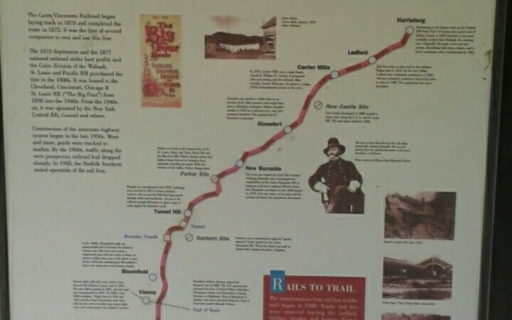 Tunnel Hill State Trail parking & trailhead - New Burnside, IL