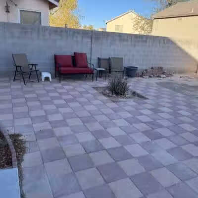 Kaurie’s fully fenced yard with agility trading course - North Las Vegas, NV