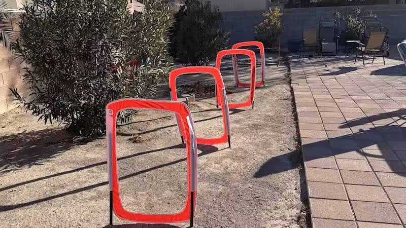 Kaurie’s fully fenced yard with agility trading course - North Las Vegas, NV