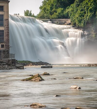 Genesee River Lower Falls at Maplewood Park - Rochester, NY