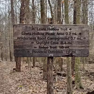 Trailhead to Skylight Cave - Ewing, VA
