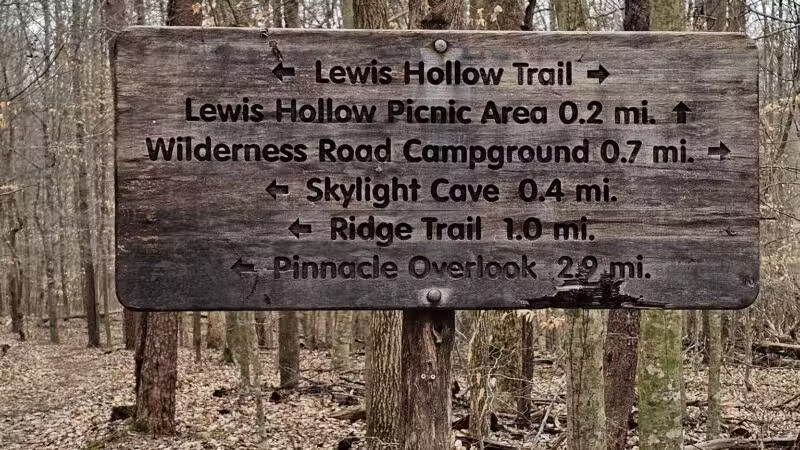 Trailhead to Skylight Cave - Ewing, VA