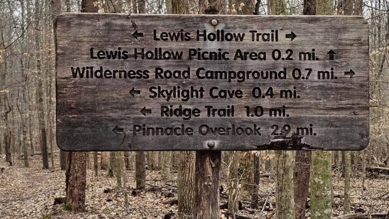 Trailhead to Skylight Cave - Ewing, VA