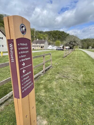 Great Allegheny Passage (GAP) trail access parking Whitsett - Perryopolis, PA