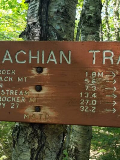 Appalachian Trail Piazza Rock Trail Head at Main St, ME Rt 4 - Rangeley, ME