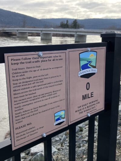 Diahoga Trail Susquehanna River Dike - Athens, PA