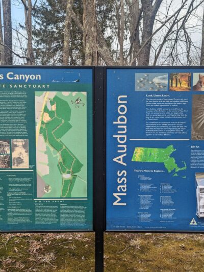 Mass Audubon's Cook's Canyon Wildlife Sanctuary Entrance - Barre, MA