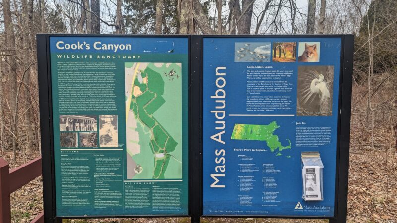Mass Audubon's Cook's Canyon Wildlife Sanctuary Entrance - Barre, MA