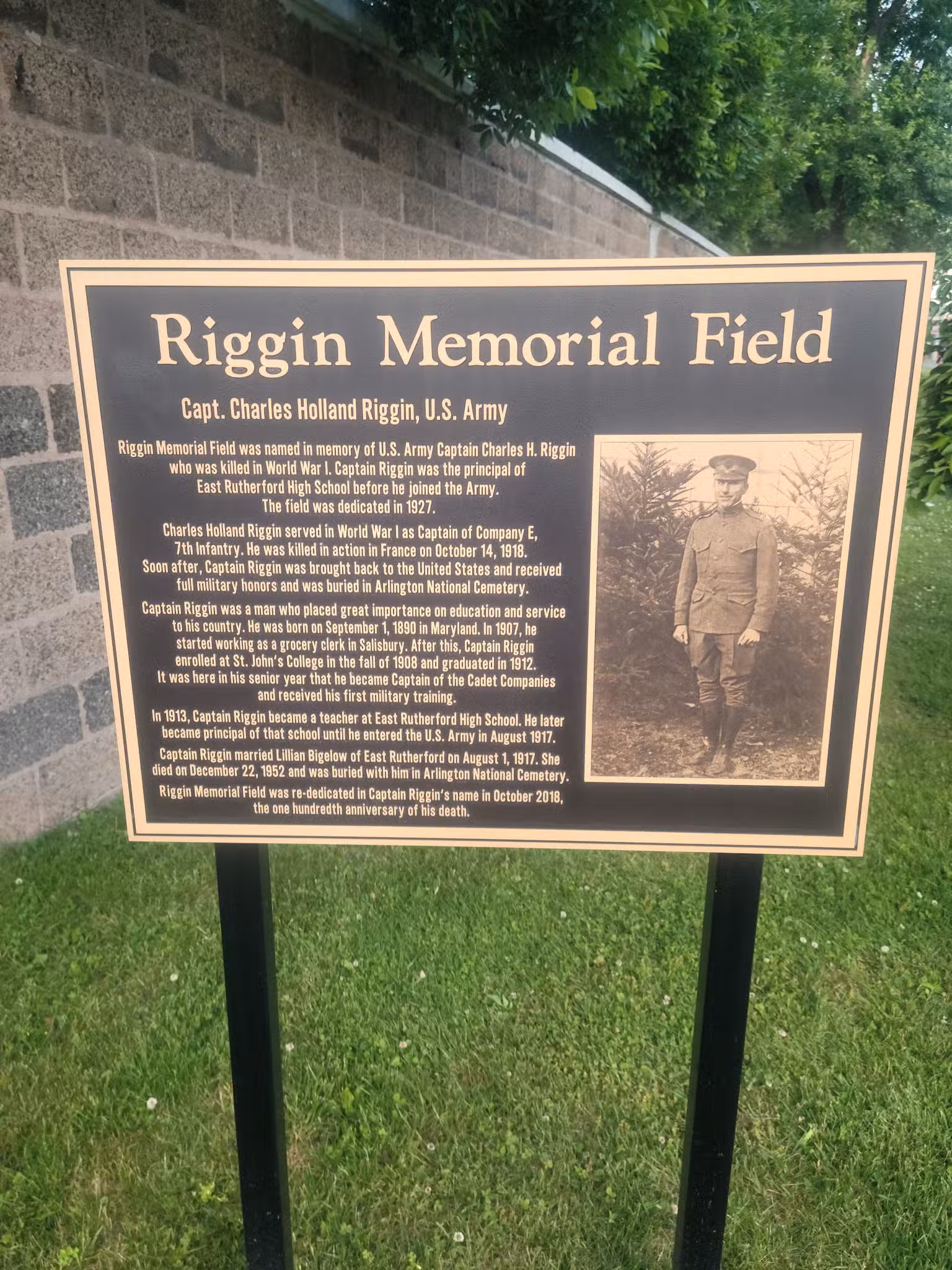 Riggin Memorial Field - East Rutherford, NJ