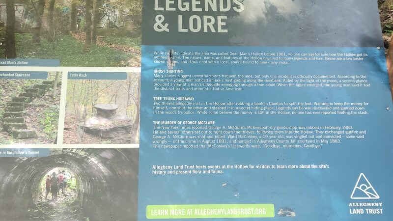 Dead Man’s Hollow Cool Spirit Trailhead - McKeesport, PA