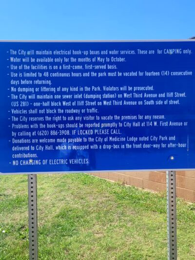 Medicine Lodge Park Camping - Medicine Lodge, KS