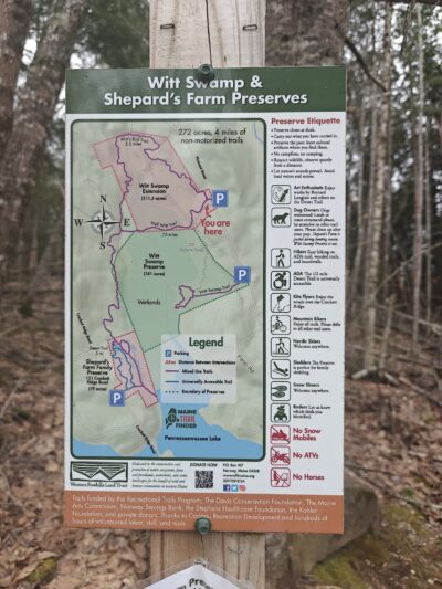 Witt's End Trail - Pleasant Street entrance/parking - Norway, ME