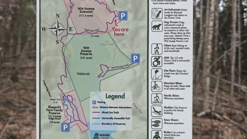 Witt's End Trail - Pleasant Street entrance/parking - Norway, ME