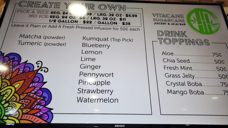 Vita Cane Sugarcane Juicery & Acai Bar - Cerritos, CA