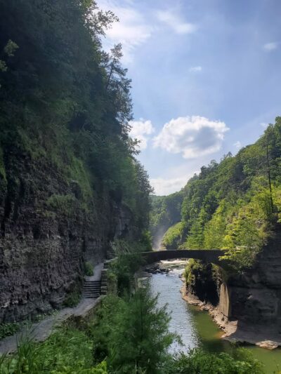 Gorge Trail (#1) - Lower Falls Trailhead - Hunt, NY