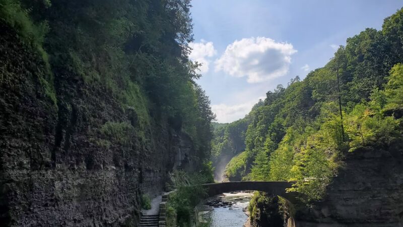 Gorge Trail (#1) - Lower Falls Trailhead - Hunt, NY