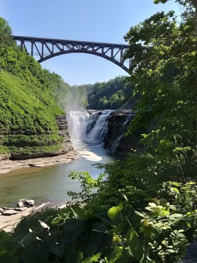 Gorge Trail (#1) - Lower Falls Trailhead - Hunt, NY