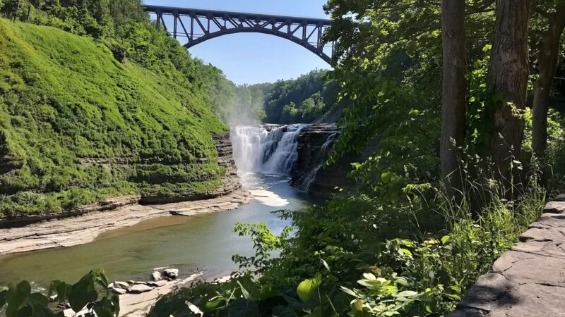 Gorge Trail (#1) - Lower Falls Trailhead - Hunt, NY