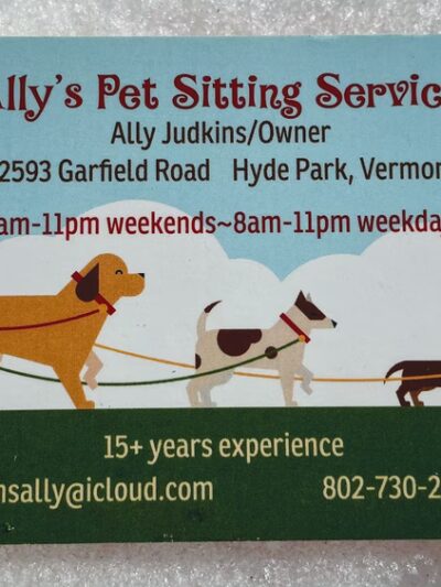 Ally’s Pet Sitting Service - Hyde Park, VT