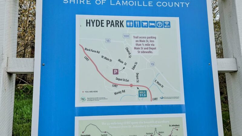 Lamoille Valley Rail Trail - Hyde Park Trailhead and Parking - Hyde Park, VT