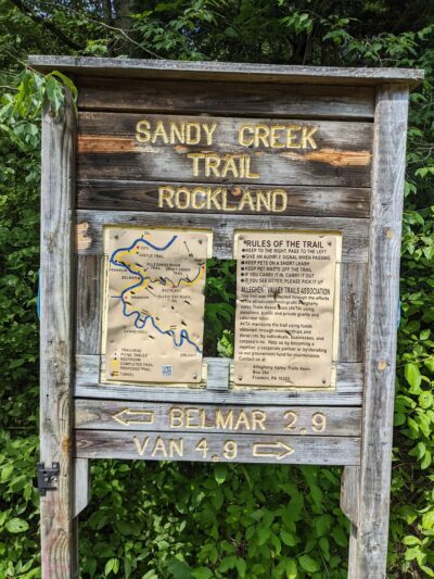 Sandy Creek Bike Trail - Rockland Road Access Point - Kennerdell, PA