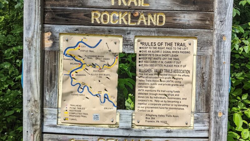 Sandy Creek Bike Trail - Rockland Road Access Point - Kennerdell, PA