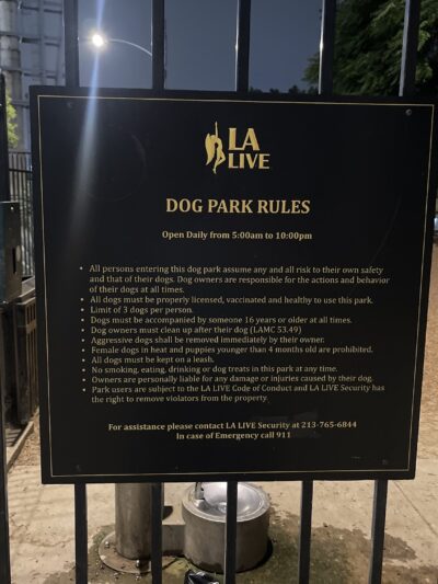 L.A. Live Large Dogs Park - Los Angeles, CA