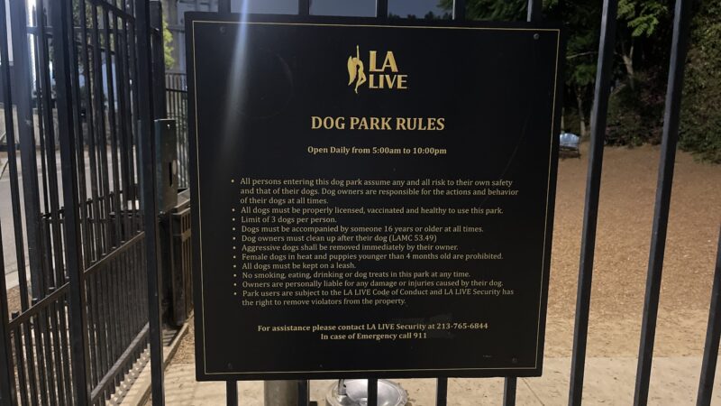 L.A. Live Large Dogs Park - Los Angeles, CA