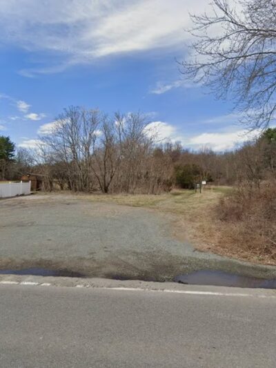 Village street walking path, parking lot - Millis, MA