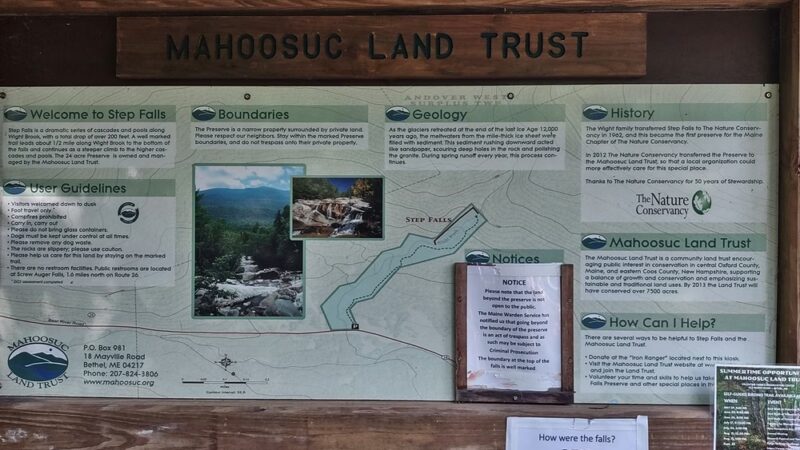 Step Falls Hiking Trail Mahoosuc Land Trust - Newry, ME