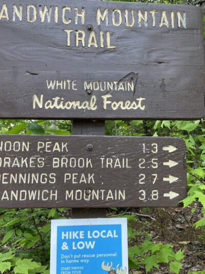 Sandwich Mountain Trailhead - North Sandwich, NH