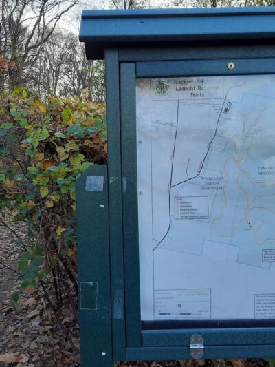 Trailhead for the Rockleigh Woods/Lamont Reserve trails - Rockleigh, NJ