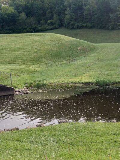 Lake Wilhelm Dam parking area w/trail access and restrooms - Sandy Lake, PA