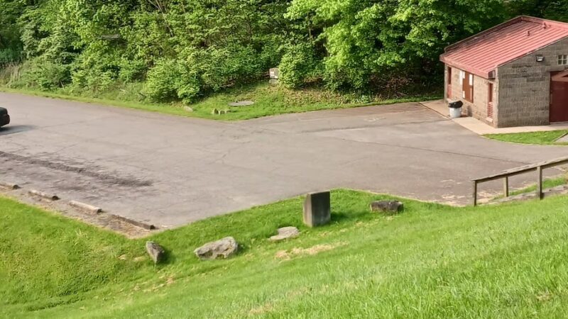 Lake Wilhelm Dam parking area w/trail access and restrooms - Sandy Lake, PA