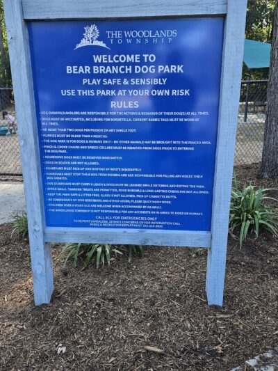 Bear Branch Dog Park - The Woodlands, TX