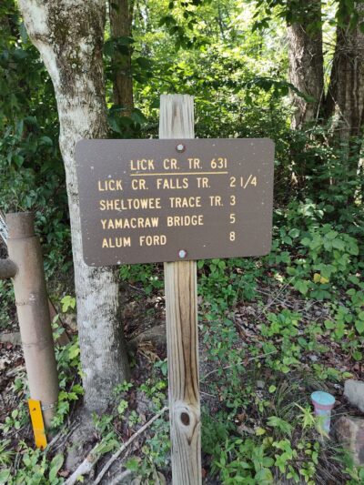 Lick Creek Falls Parking Lot - Whitley City, KY